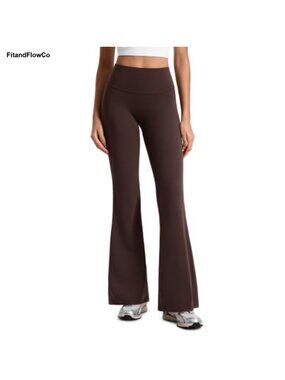 Softretch High Rise Flare Leggings 33 Inseam No Front Seam Bootcut Yoga Pants